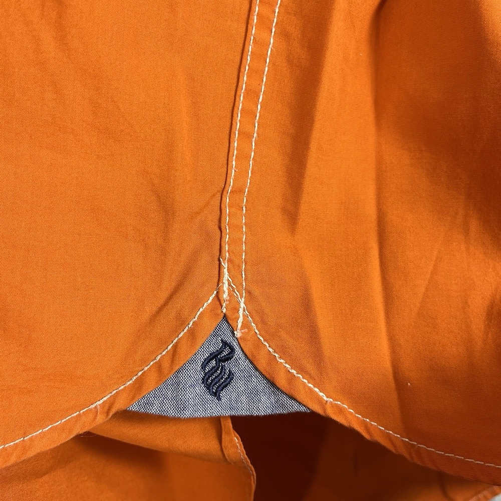 ROCAWEAR Classic Shirt Mens 3XL Orange Fresh 2 Death Brushed Poplin Y2K Lng Slv - Picture 9 of 10